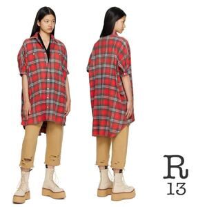 NWT - R13 - Red Oversized Minidress - Small